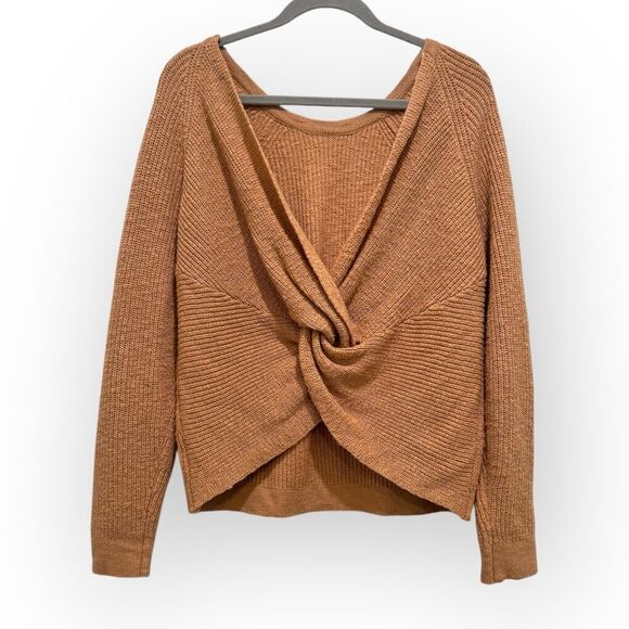 aerie Sweaters - Aerie Tie-Back Oversized Sweater - Size Small - Beige/Peach